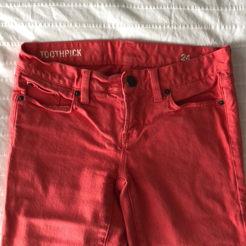 Coral toothpick J.Crew jeans